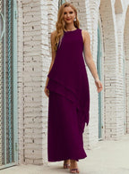 Chiffon Long Plus Size Mother Of Bride Dresses Formal Bridesmaid Prom Gown 28019