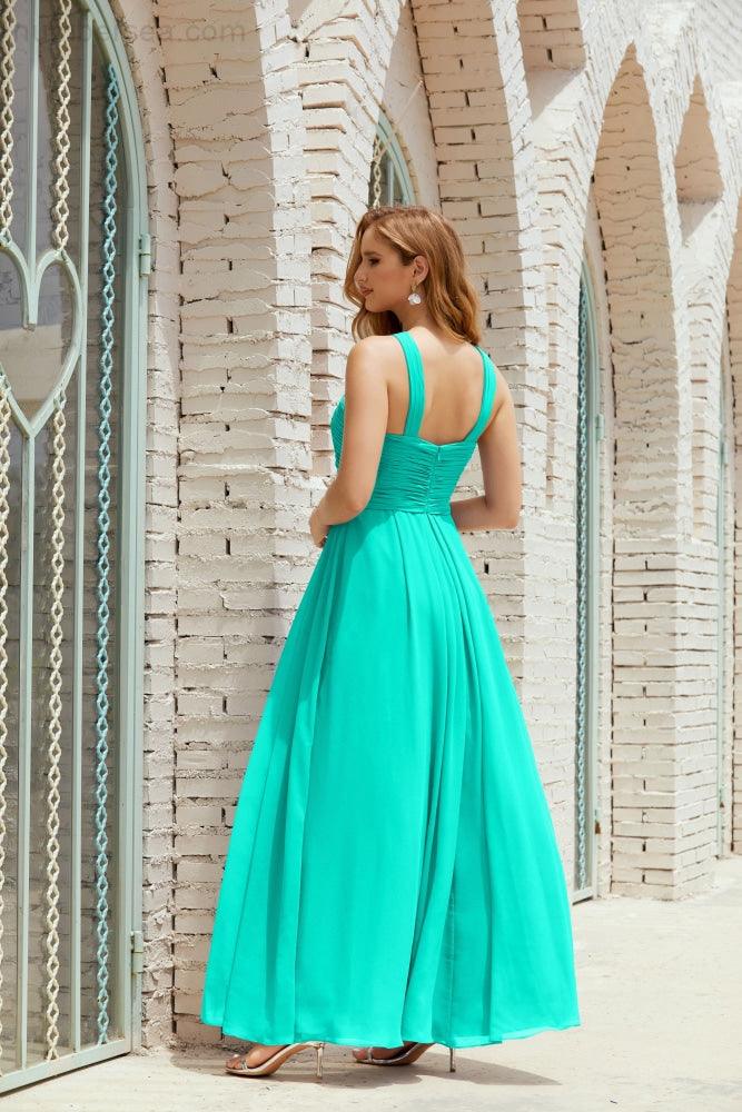 Halter Bridesmaid Dresses Formal Cocktail Prom Gown 28015-numbersea