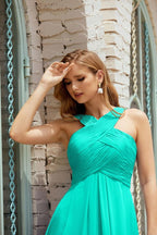 Halter Bridesmaid Dresses Formal Cocktail Prom Gown 28015-numbersea