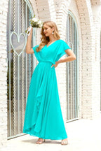 Numbersea Mother Of The Bride Dresses Plus Size V-Neck Floor Length Formal Prom Dress For Wedding