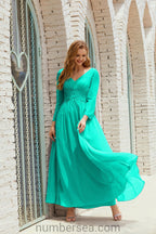 Numbersea Bridesmaid Dress Chiffon Formal Party Dress Evening Dress 28016-numbersea