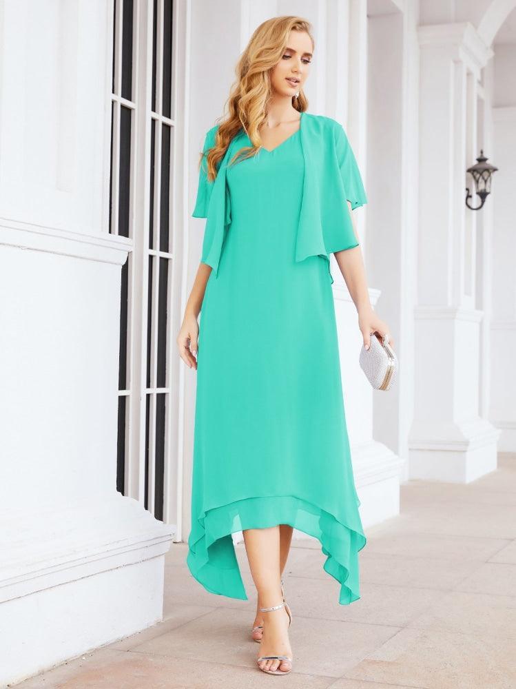 Numbersea Two-Piece A-line Mother of The Bride Dress Formal Party Gown Dress 28073 - numbersea