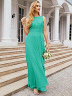 Numbersea Bridesmaid Dresses for Wedding Ruffles Long Formal Prom Gowns 28039-numbersea