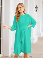 Numbersea Chiffon Mother Of The Bride Dresses Prom Dress For Wedding Guest Casual Pleated 28065