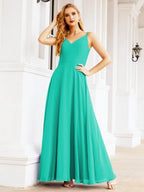 Numbersea Spaghetti Strap Bridesmaid Dresses V Neck Butterfly Back Fromal Evening Party Prom Gown 28036-numbersea