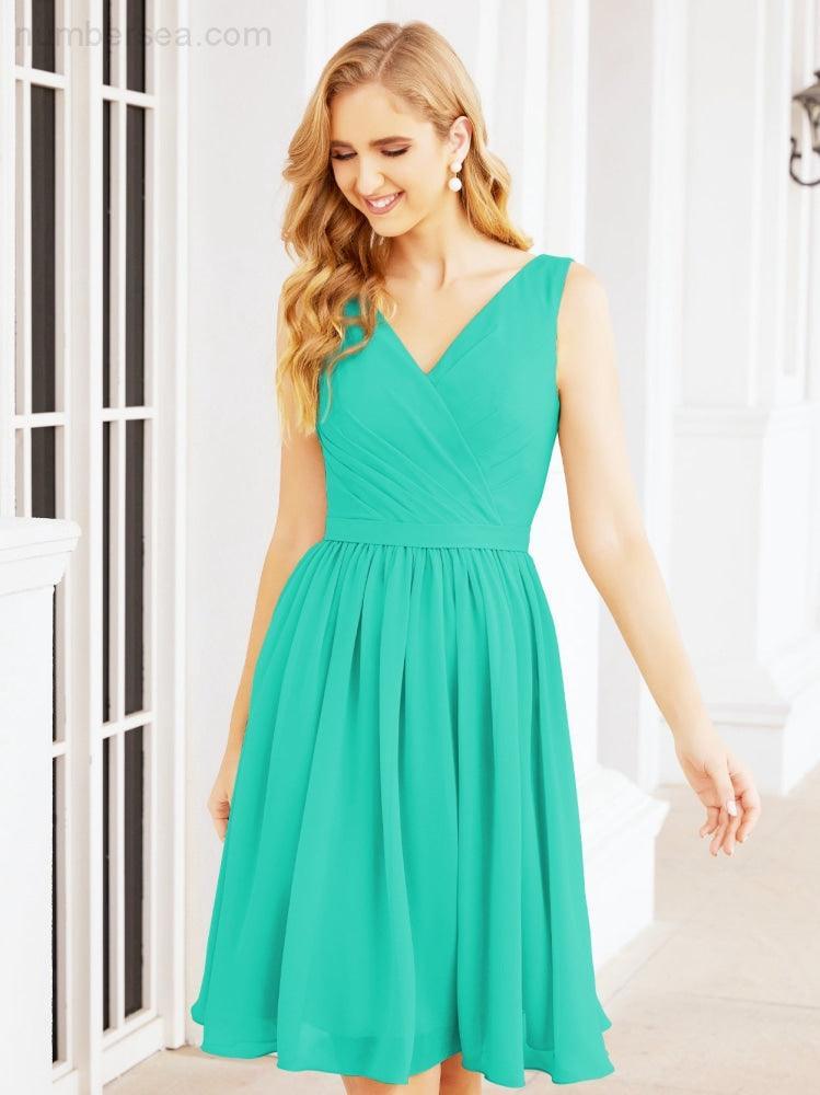 Numbersea Homecoming Dresses Knee Length Skirt V Back 28062