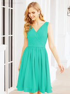 Numbersea Homecoming Dresses Knee Length Skirt V Back 28062