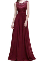 Heaven Sleeveless Floor Length Natural Waist Chiffon V-Neck A-Line/Princess Bridesmaid Dresses