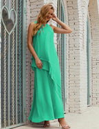 Chiffon Long Plus Size Mother Of Bride Dresses Formal Bridesmaid Prom Gown 28019 Tiffany Blue
