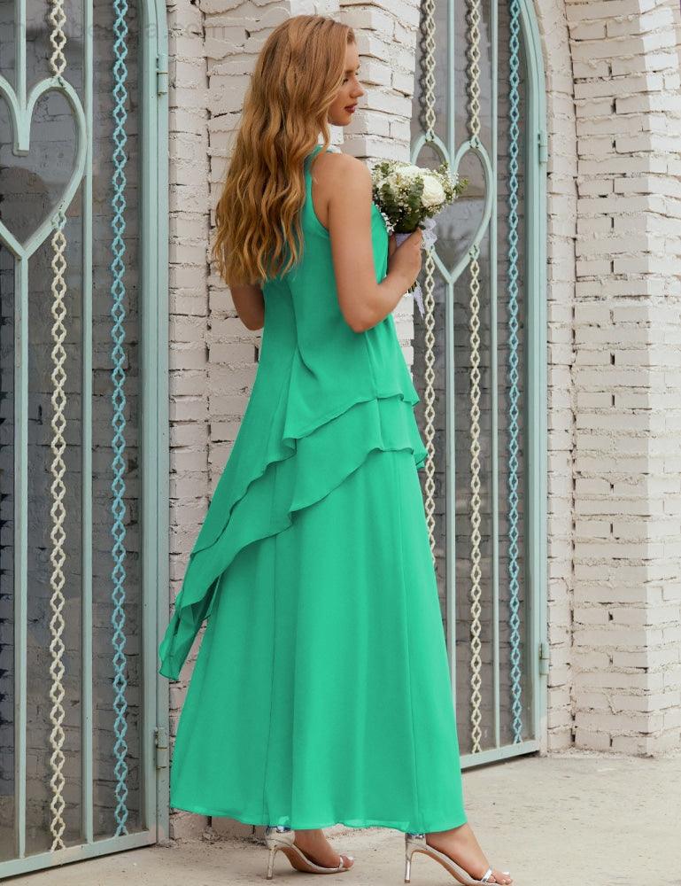 Chiffon Long Plus Size Mother Of Bride Dresses Formal Bridesmaid Prom Gown 28019