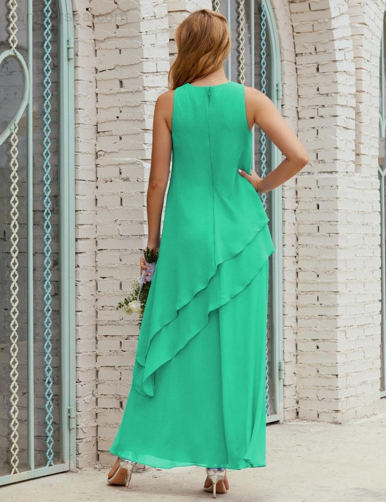 Chiffon Long Plus Size Mother Of Bride Dresses Formal Bridesmaid Prom Gown 28019