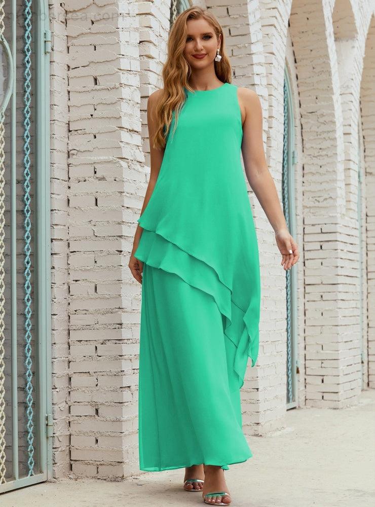 Chiffon Long Plus Size Mother Of Bride Dresses Formal Bridesmaid Prom Gown 28019