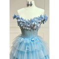 Glamouröses und dramatisches schulterfreies ärmelloses A-Linien-Tüll-Abendkleid für formelle Partys