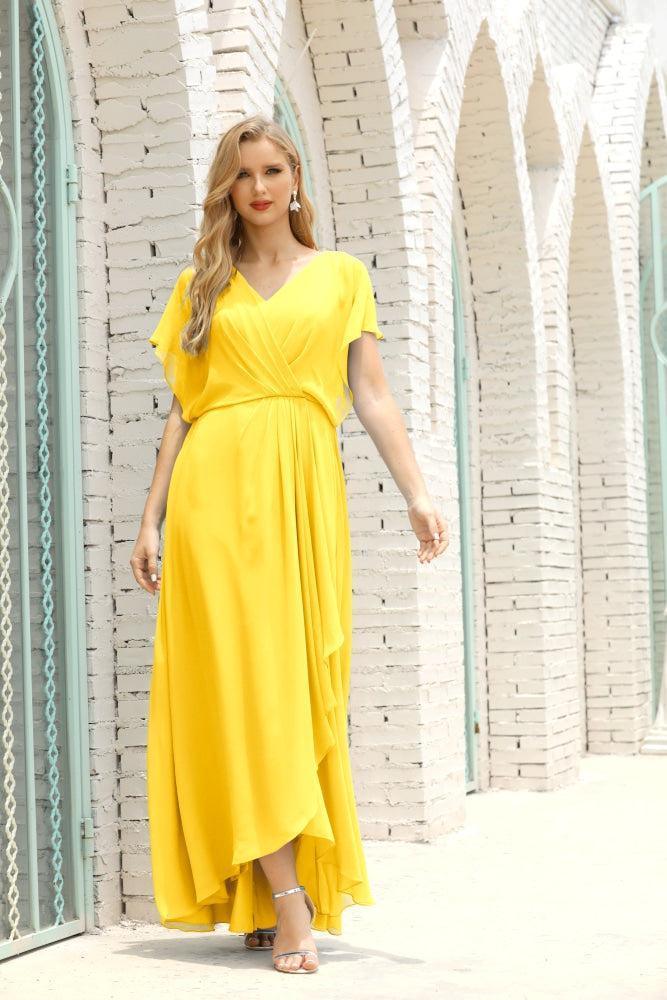 Numbersea Mother Of The Bride Dresses Plus Size V-Neck Floor Length Formal Prom Dress For Wedding