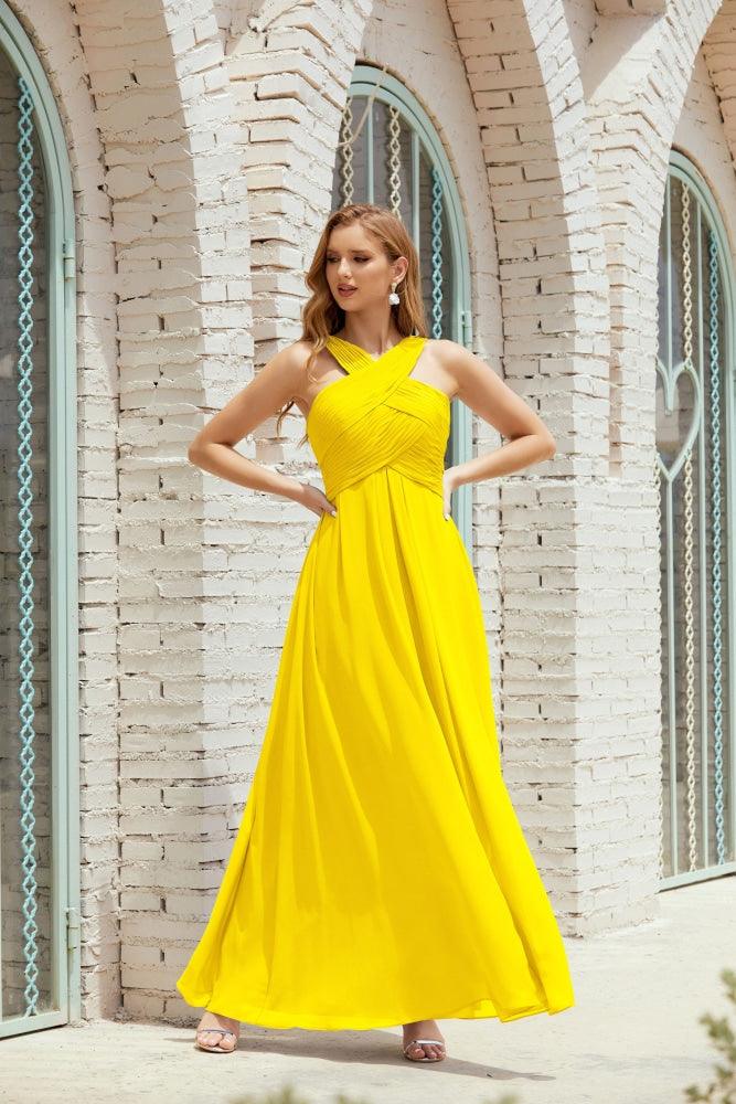 Halter Bridesmaid Dresses Formal Cocktail Prom Gown 28015-numbersea