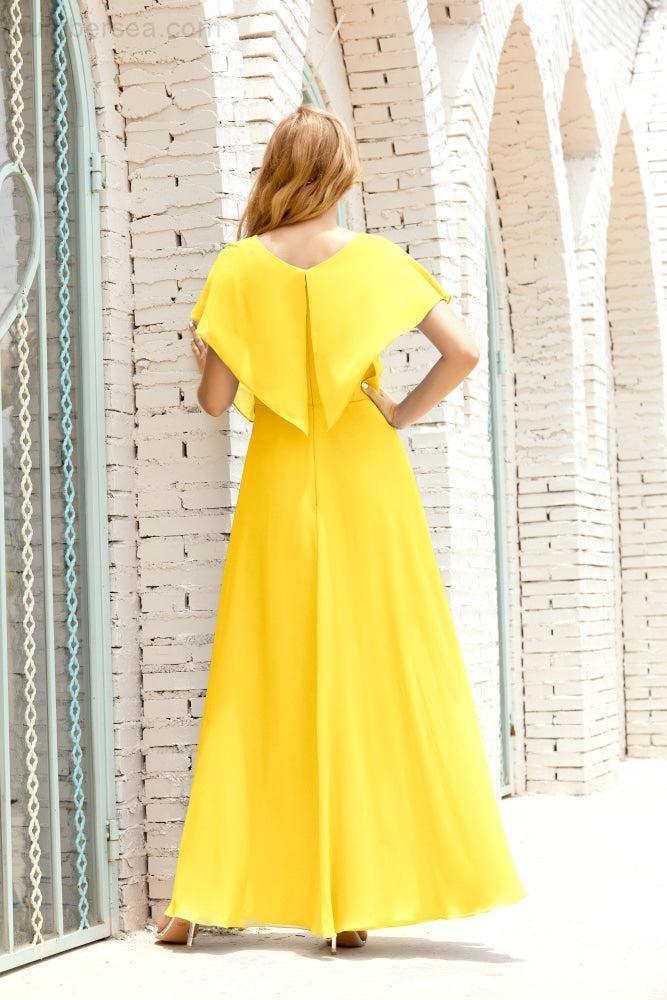 Numbersea Mother Of The Bride Dresses Plus Size V-Neck Floor Length Formal Prom Dress For Wedding
