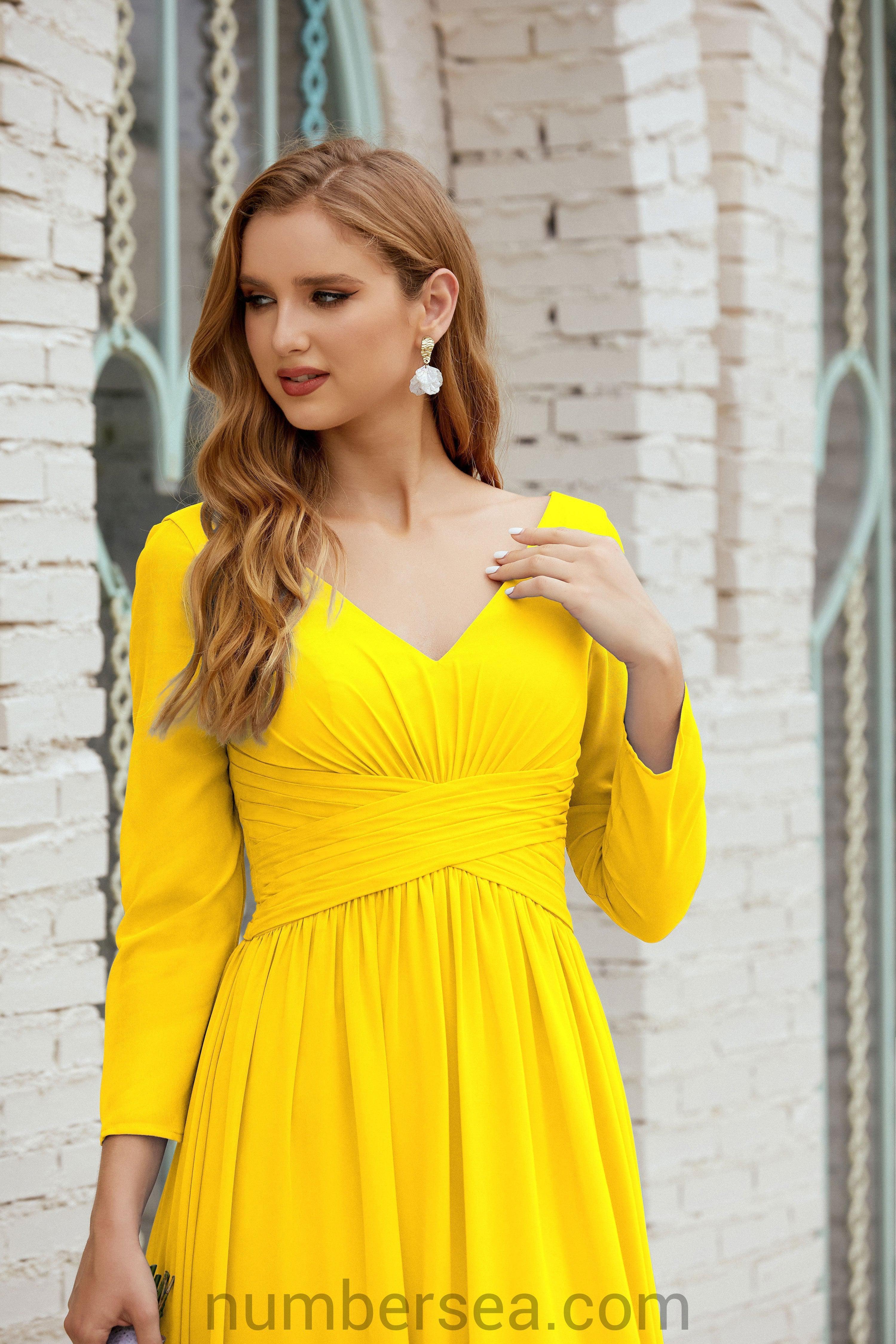 Numbersea Bridesmaid Dress Chiffon Formal Party Dress Evening Dress 28016-numbersea