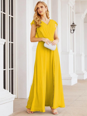 Numbersea Bridesmaid Dresses Cape Formal Prom Dress Open Back Gowns for Mother of The Bride 28058-numbersea