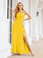 Numbersea One Shoulder Bridesmaid Dresses Long Formal Prom Gowns 28048-numbersea