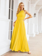 Keyhole Bridesmaid Dresses Sleeveless Formal Evening Party Prom Gowns 28043-numbersea