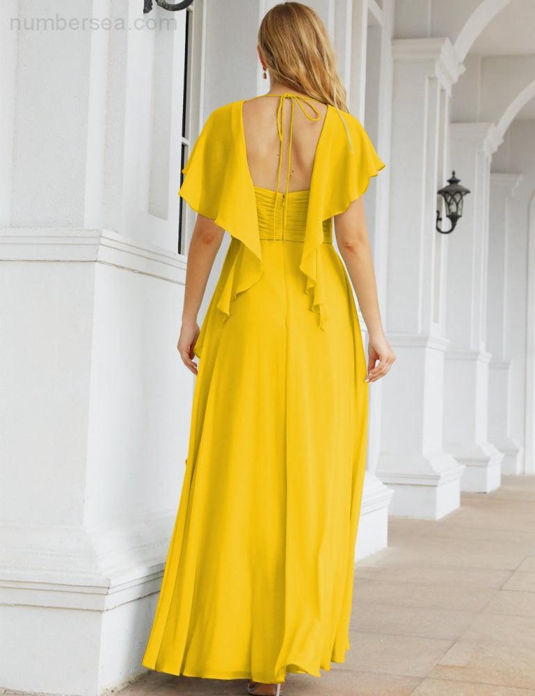Numbersea Bridesmaid Dresses Backless Formal Prom Gowns for Evening Party Mother of The Bride Dress 28040-numbersea