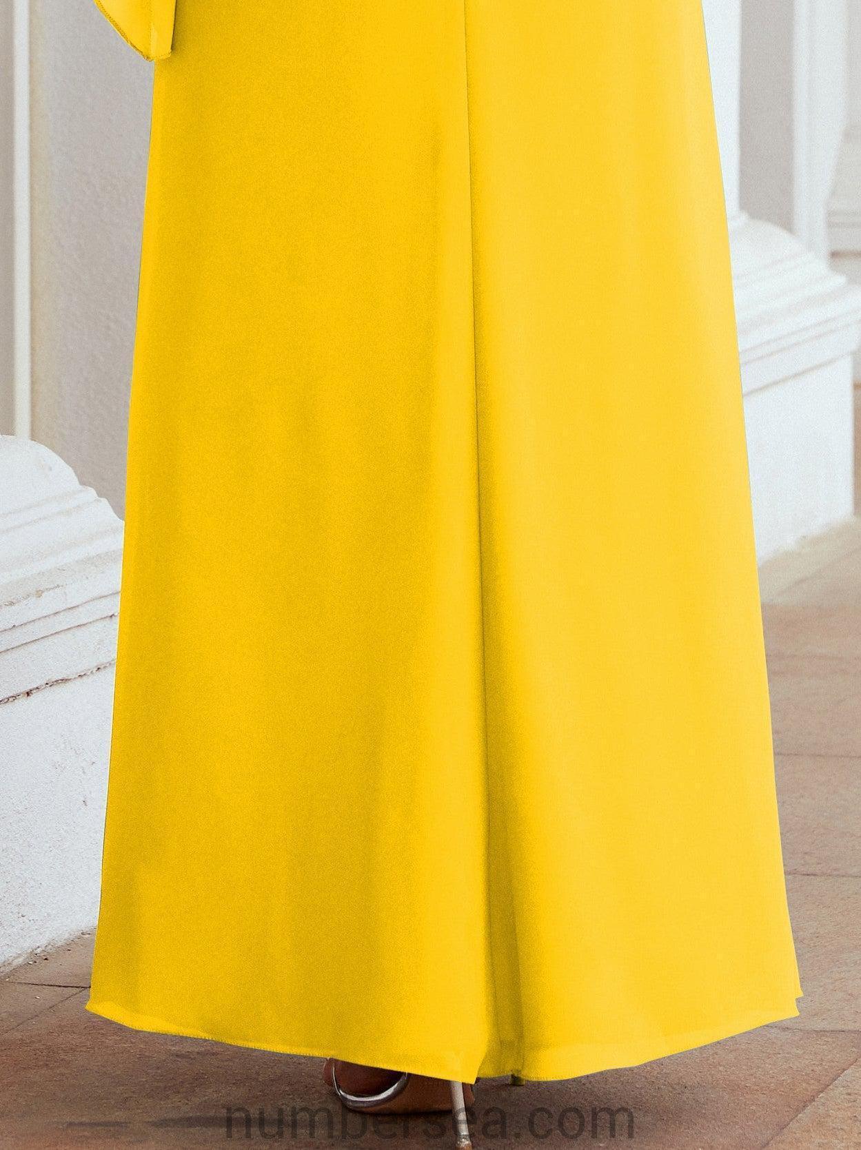 Numbersea Formal Party Gown Dress Long Chiffon Mother Of The Bride Dresses With Ruffle Cape 28026