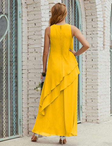 Chiffon Long Plus Size Mother Of Bride Dresses Formal Bridesmaid Prom Gown 28019