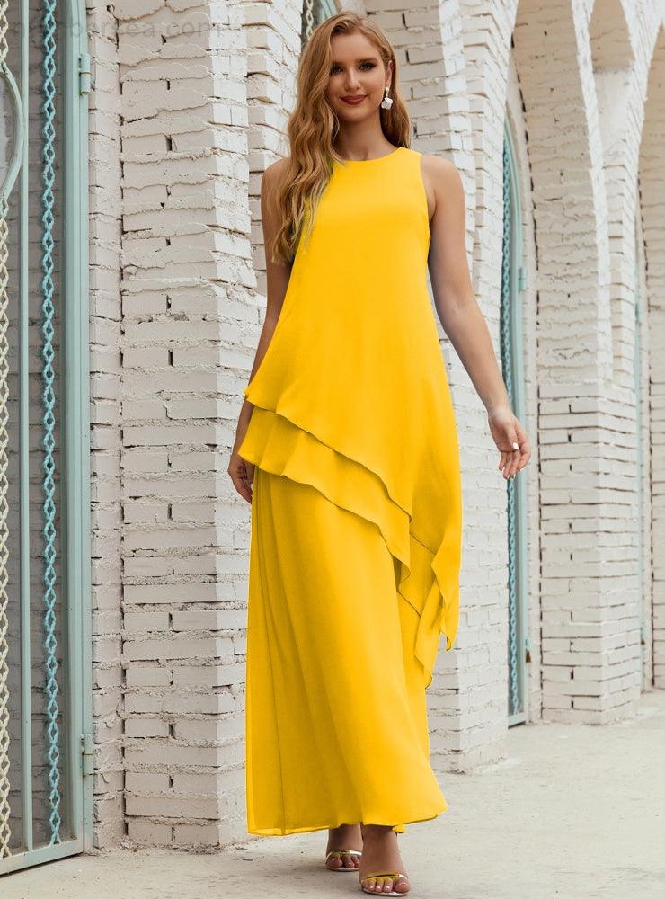 Chiffon Long Plus Size Mother Of Bride Dresses Formal Bridesmaid Prom Gown 28019