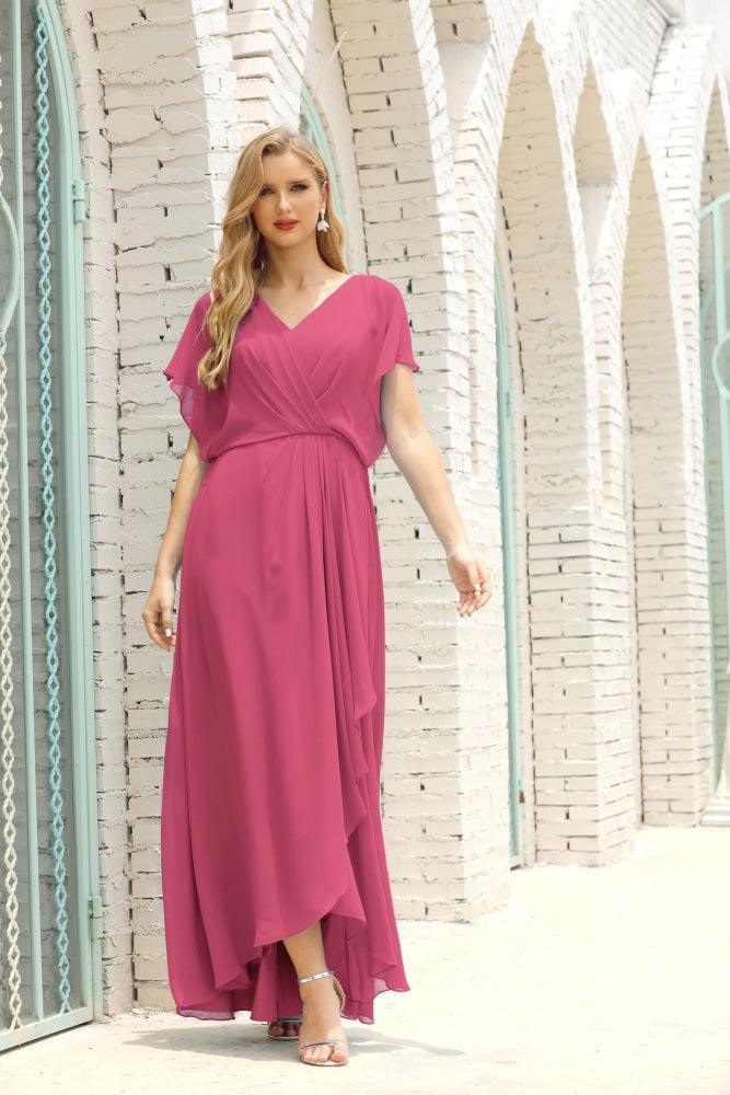 Numbersea Mother Of The Bride Dresses Plus Size V-Neck Floor Length Formal Prom Dress For Wedding