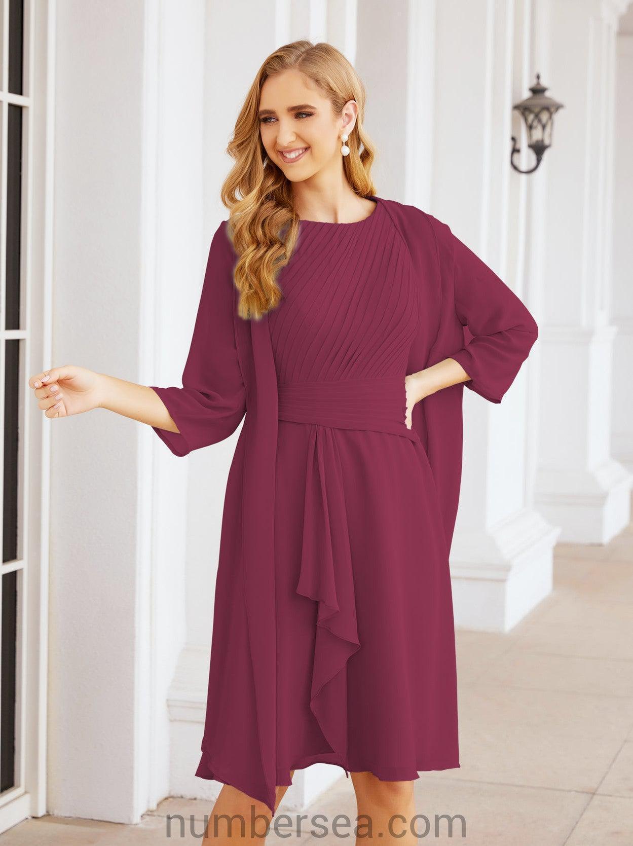 Numbersea Chiffon Mother Of The Bride Dresses Prom Dress For Wedding Guest Casual Pleated 28065