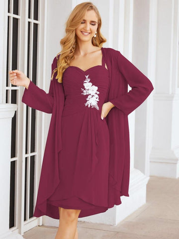 Robes de mariée Numbersea pour la mère de la mariée avec appliques en dentelle pour les invités du mariage 28066 