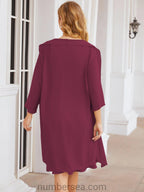 Numbersea Chiffon Mother Of The Bride Dresses Prom Dress For Wedding Guest Casual Pleated 28065