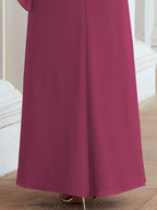 Numbersea Formal Party Gown Dress Long Chiffon Mother Of The Bride Dresses With Ruffle Cape 28026
