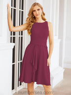 Numbersea Chiffon Mother Of The Bride Dresses Prom Dress For Wedding Guest Casual Pleated 28065