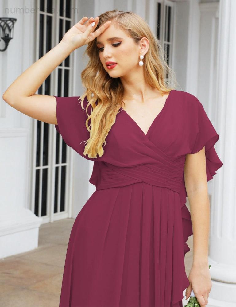 Numbersea Bridesmaid Dresses Backless Formal Prom Gowns for Evening Party Mother of The Bride Dress 28040-numbersea