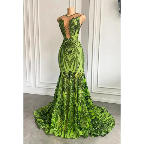 Trumpet/Mermaid Sparkly Deep V-Neck Sleeveless Sequins Ruffles Prom Dress