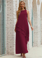 Chiffon Long Plus Size Mother Of Bride Dresses Formal Bridesmaid Prom Gown 28019