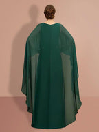 Mother Of The Bride Dresses Sheath Floor Length Long Sleeves With Wrap