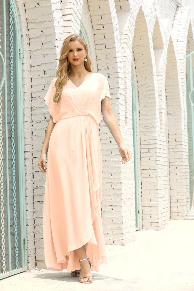 Numbersea Mother Of The Bride Dresses Plus Size V-Neck Floor Length Formal Prom Dress For Wedding