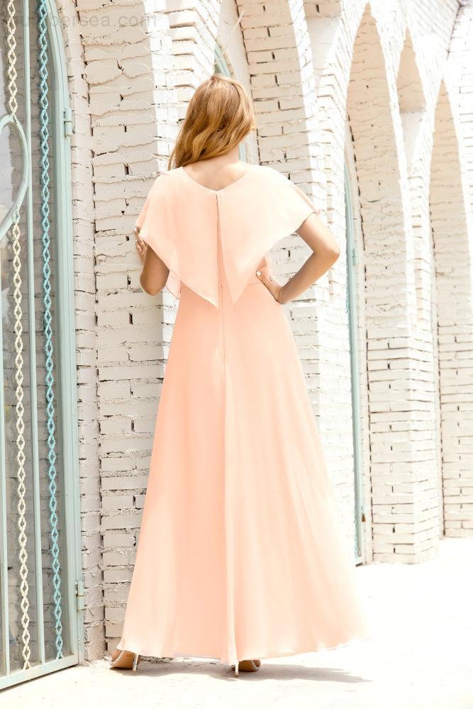 Numbersea Mother Of The Bride Dresses Plus Size V-Neck Floor Length Formal Prom Dress For Wedding