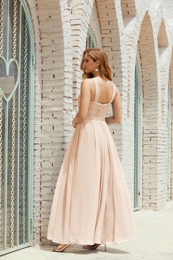 Halter Bridesmaid Dresses Formal Cocktail Prom Gown 28015-numbersea