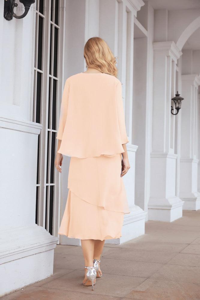 Two-Piece A-Line Mother Of The Bride Dress Formal Party Gown 28072