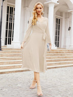 Bridesmaid Dress V-Back Waist Belt Mother of the Bride Wedding Guest 28031-numbersea