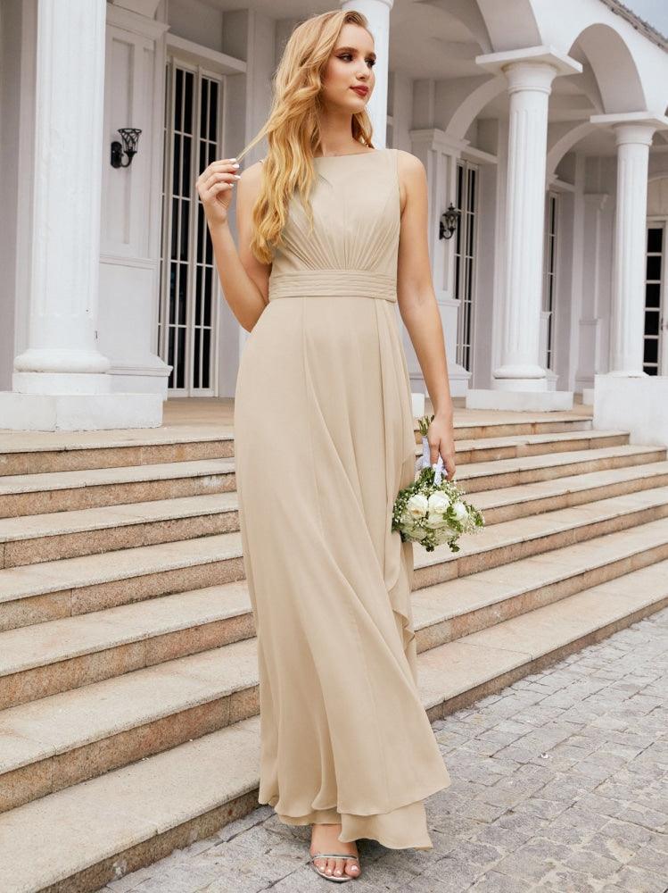 Numbersea Bridesmaid Dresses for Wedding Ruffles Long Formal Prom Gowns 28039-numbersea