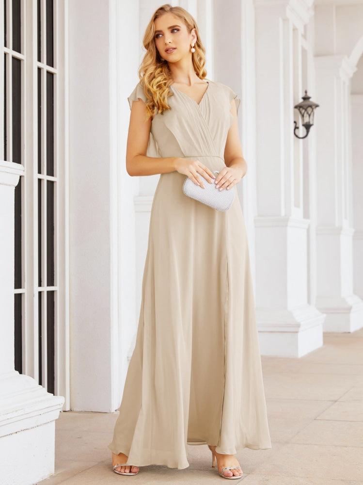 Numbersea Bridesmaid Dresses Cape Formal Prom Dress Open Back Gowns for Mother of The Bride 28058-numbersea