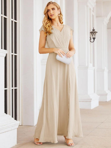 Numbersea Bridesmaid Dresses Cape Formal Prom Dress Open Back Gowns for Mother of The Bride 28058-numbersea