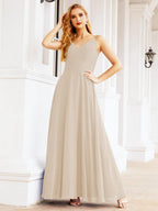 Numbersea Spaghetti Strap Bridesmaid Dresses V Neck Butterfly Back Fromal Evening Party Prom Gown 28036-numbersea