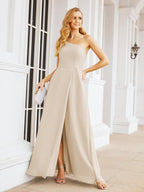 Numbersea Women's One Shoulder Formal Prom Gowns for Mother of The Bride Side Slit Bridesmaid Dresses 28052-numbersea