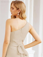 Numbersea One Shoulder Bridesmaid Dresses Long Formal Prom Gowns 28048-numbersea