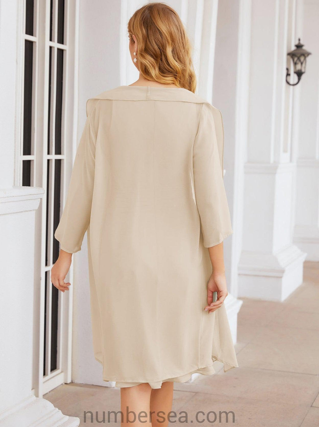 Numbersea Chiffon Mother Of The Bride Dresses Prom Dress For Wedding Guest Casual Pleated 28065